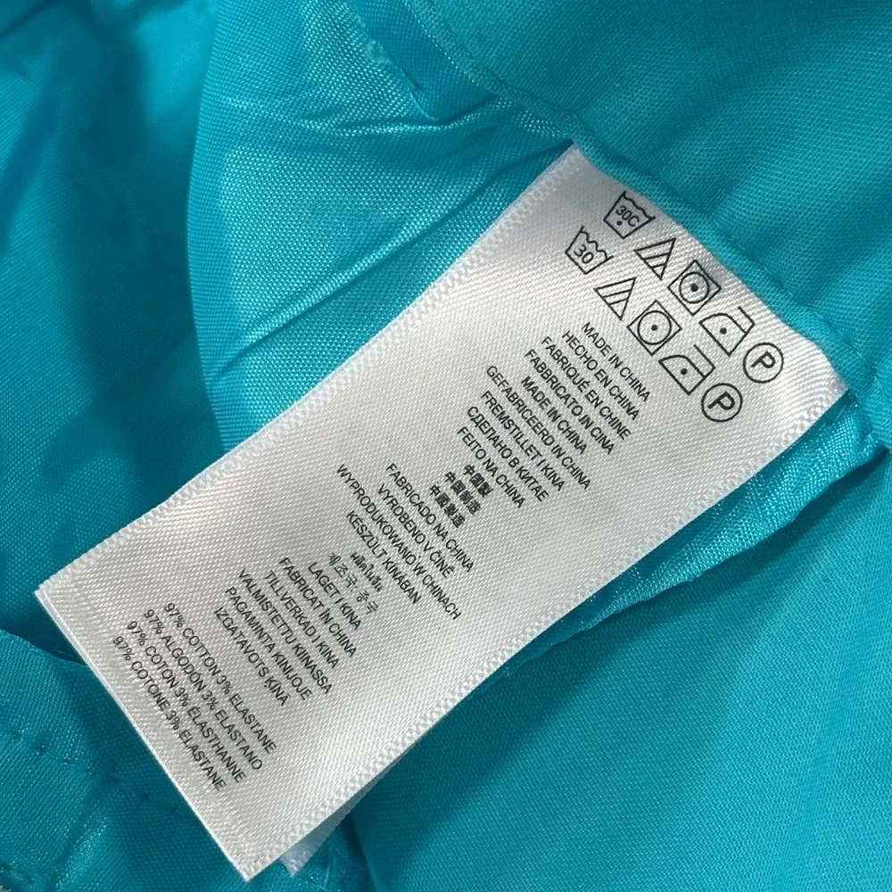 Michael Kors Womens Turquoise Straight Leg Fashion Basics Trousers Pants Size 0